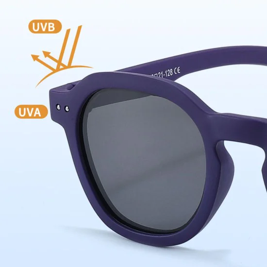 Детски слънчеви очила Techsuit Kids Polarized Sunglasses (8447) - поляризирани, TPEE рамка - Черен