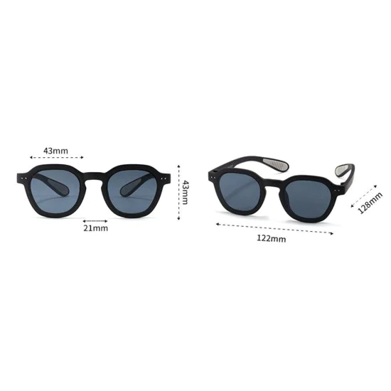 Детски слънчеви очила Techsuit Kids Polarized Sunglasses (8447) - поляризирани, TPEE рамка - Черен