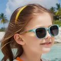 Детски слънчеви очила Techsuit Kids Polarized Sunglasses (9694) - поляризирани, TR рамка - Бежов многоцветен