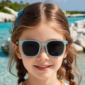 Детски слънчеви очила Techsuit Kids Polarized Sunglasses (9694) - поляризирани, TR рамка - Бежов многоцветен