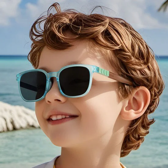 Детски слънчеви очила Techsuit Kids Polarized Sunglasses (9694) - поляризирани, TR рамка - Син многоцветен