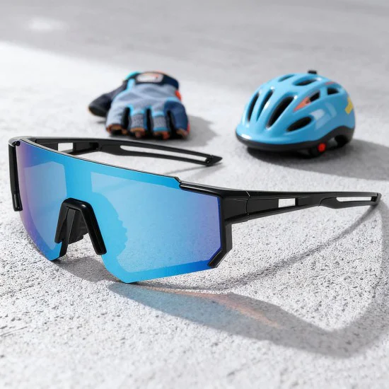 Детски слънчеви очила Techsuit Kids Polarized Sunglasses (R601) - спортни, поляризирани, TR рамка - Черен