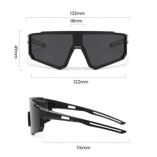 Детски слънчеви очила Techsuit Kids Polarized Sunglasses (R601) - спортни, поляризирани, TR рамка - Черен