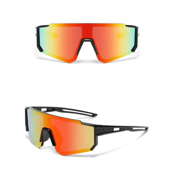Детски слънчеви очила Techsuit Kids Polarized Sunglasses (R601) - спортни, поляризирани, TR рамка - Черен / Оранжев / Жълт