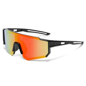Детски слънчеви очила Techsuit Kids Polarized Sunglasses (R601) - спортни, поляризирани, TR рамка - Черен / Оранжев / Жълт