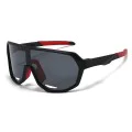 Детски слънчеви очила Techsuit Premium Kids Sunglasses (22312) - спортни, поляризирани, TR рамка - Черен / Червен