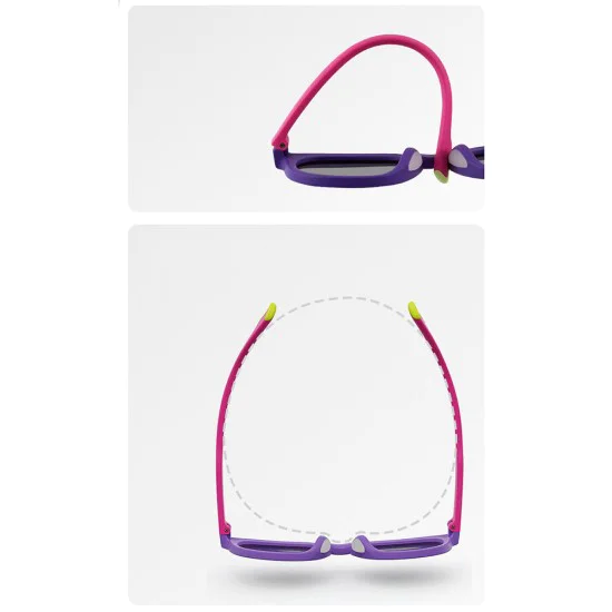 Детски слънчеви очила Techsuit Premium Kids Sunglasses (616) - поляризирани, TPEE рамка - Лилав / Розов