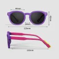 Детски слънчеви очила Techsuit Premium Kids Sunglasses (616) - поляризирани, TPEE рамка - Лилав / Розов