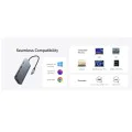 Докинг станция Anker (Docking Station) - 2x USB-C, 3x USB, 2x HDMI, VGA, Triple Display, 4K@60Hz, PD100W - Сива