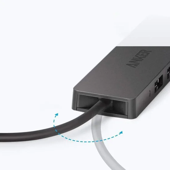 Докинг станция Anker (Docking Station) - 4x USB 3.0 Gen 1, 5Gbps - Черна