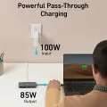 Докинг станция Anker (Docking Station) - HDMI, 2x USB, 2x USB-C, Ethernet, SD/TF карта, PD85W - Сива