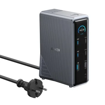 Докинг станция Docking Station Prime 737 (A83B63A1) - 14в1, 160W, Поддръжка на двоен дисплей 4K@60Hz, 10Gbps - Anker - Черен