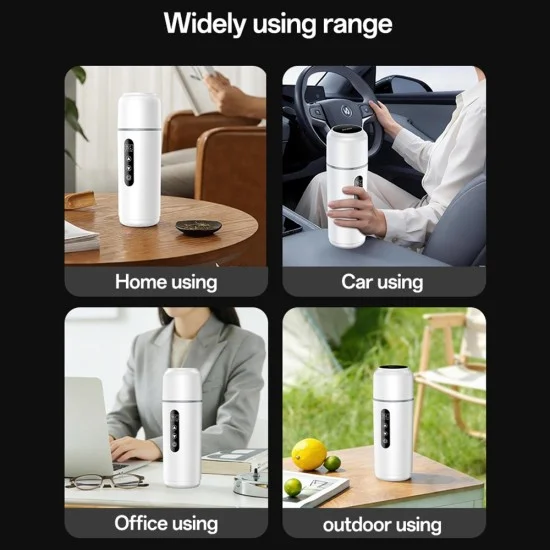 Yesido - Electric Car Kettle (VC20) - 500ml, 100W, Adjustable Temperature, LED Display, 12-24V - White