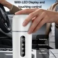 Yesido - Electric Car Kettle (VC20) - 500ml, 100W, Adjustable Temperature, LED Display, 12-24V - White