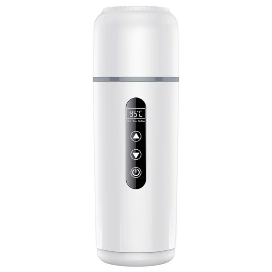 Yesido - Electric Car Kettle (VC20) - 500ml, 100W, Adjustable Temperature, LED Display, 12-24V - White