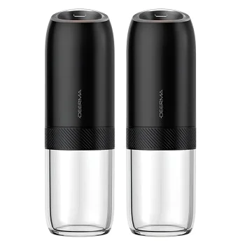Електрическа мелничка за сол и пипер Deerma Electric Grinder Set (YM01) - регулируема едрина, 175ml - Черна