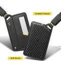 Етикет за куфар Spigen Universal Luggage Tag LF510 (AHP09776) - премиум Velo кожа, сигурно магнитно закопчаване, двойна велкро лента - Черен