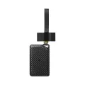 Етикет за куфар Spigen Universal Luggage Tag LF510 (AHP09776) - премиум Velo кожа, сигурно магнитно закопчаване, двойна велкро лента - Черен