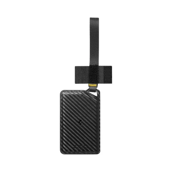 Етикет за куфар Spigen Universal Luggage Tag LF510 (AHP09776) - премиум Velo кожа, сигурно магнитно закопчаване, двойна велкро лента - Черен