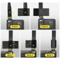 Етикет за куфар Spigen Universal Luggage Tag LF510 (AHP09776) - премиум Velo кожа, сигурно магнитно закопчаване, двойна велкро лента - Черен