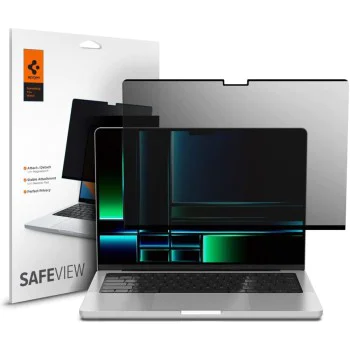 Филтър за поверителност за MacBook Pro 14" (2021-2025) - Safe View Magnetic - Spigen - Черен