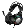 Геймърски слушалки с микрофон Borofone Wave (BO112) - Over-Ear, 50mm говорители, USB + 3.5mm, LED подсветка - Черен