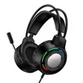 Геймърски слушалки с микрофон Borofone Wave (BO112) - Over-Ear, 50mm говорители, USB + 3.5mm, LED подсветка - Черен