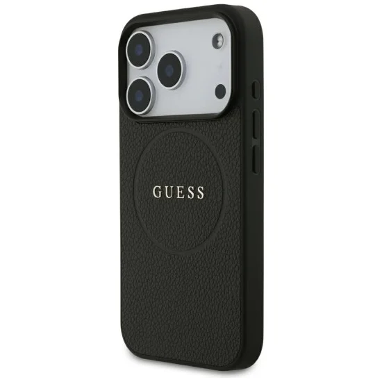 Guess - Grained Gold Ring MagSafe (GUHMP18XPGHSMMK) - iPhone 18 Pro Max / iPhone 17 Pro Max - Black
