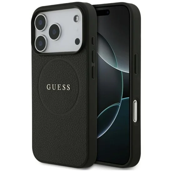 Guess - Grained Gold Ring MagSafe (GUHMP18XPGHSMMK) - iPhone 18 Pro Max / iPhone 17 Pro Max - Black