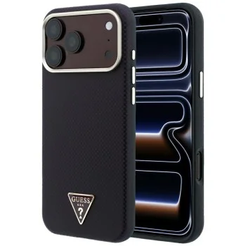 Guess - Kevlar Triangle Logo MagSafe (GUHMP18L6PWKSGTU) - iPhone 18 Pro / iPhone 17 Pro - Burgundy