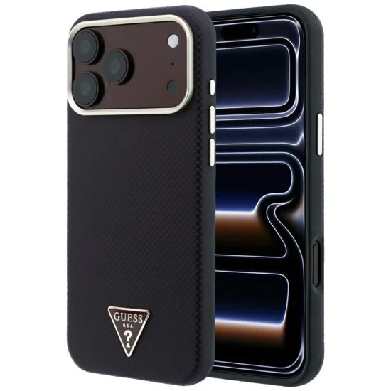 Guess - Kevlar Triangle Logo MagSafe (GUHMP18L6PWKSGTU) - iPhone 18 Pro / iPhone 17 Pro - Burgundy