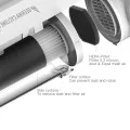 HEPA филтър за прахосмукачка Deerma DX700/S, клас F9, PET, лесна подмяна - Deerma - Бял / Черен
