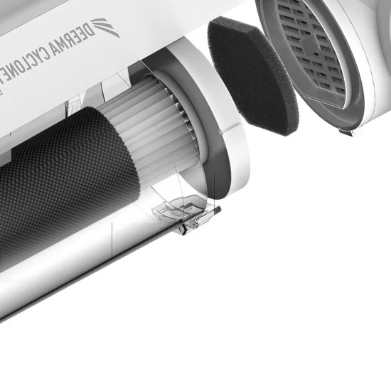 HEPA филтър за прахосмукачка Deerma DX700/S, клас F9, PET, лесна подмяна - Deerma - Бял / Черен
