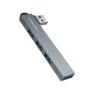Хъб 4 в 1 Borofone (FH1) - USB към 3x USB 2.0, 1x USB 3.0, алуминиева сплав, Plug&Play, до 5Gbps - Сив