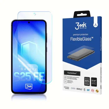 Хибридно стъкло за Samsung Galaxy S25 FE - 3mk FlexibleGlass - Прозрачно