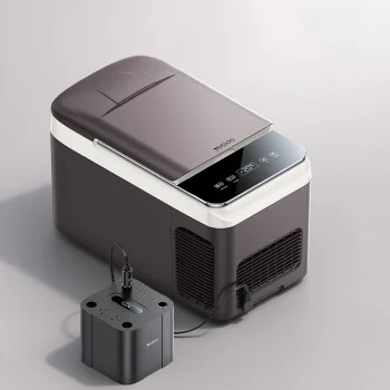 Хладилник за кола Yesido - Car Refrigerator (VC09) - LCD Display, Portable Freezer, Touch Control, 3A, 50W, 12-24V, 28L - Сив
