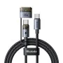Кабел за данни 2 в 1 Mcdodo (CA-8860) - Type-C към USB-C + MagSafe 3, 240W, LED индикатор, 2m - Черен