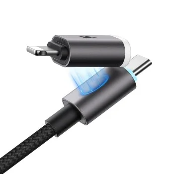 Кабел за данни 4 в 1 Mcdodo Extreme Energy Series (CA-6560) - с магнитни накрайници, USB-C/USB-A към USB-C/Lightning, 60W, 1.2m - Черен