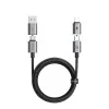 Кабел за данни 4 в 1 Mcdodo Extreme Energy Series (CA-6560) - с магнитни накрайници, USB-C/USB-A към USB-C/Lightning, 60W, 1.2m - Черен