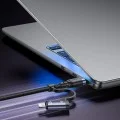 Кабел за данни 4 в 1 Yesido (CA200) - USB, Type-C към Type-C, Lightning, 60W, 480Mbps, 1.2m, алуминиева сплав - Черен
