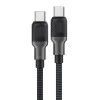 Кабел за данни C10-03 – Acefast, тип-C към тип-C, 60 W, високоскоростно зареждане, 1,2 м – черен