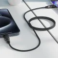 Кабел за данни C10-03 – Acefast, тип-C към тип-C, 60 W, високоскоростно зареждане, 1,2 м – черен