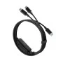 Кабел за данни C2C615 (CKC2C615GLBK) - Type-C към 2x Type-C, Бързо зареждане, 140W, 6A, 480Mbps, 1.5m - Cuktech - Черен