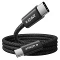 Кабел за данни Data Cable Zolo (A8060H12) - Type-C към Type-C, Ултрабързо зареждане, 240W, PD 3.1, Плетена оплеталкa, Устойчив на замърсяване, 1.8m - Anker - Черен