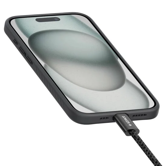 Кабел за данни Data Cable Zolo (A8060H12) - Type-C към Type-C, Ултрабързо зареждане, 240W, PD 3.1, Плетена оплеталкa, Устойчив на замърсяване, 1.8m - Anker - Черен