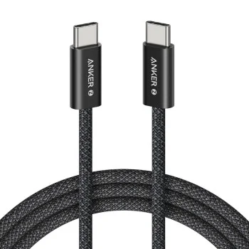 Кабел за данни Data Cable Zolo (A8060H12) - Type-C към Type-C, Ултрабързо зареждане, 240W, PD 3.1, Плетена оплеталкa, Устойчив на замърсяване, 1.8m - Anker - Черен