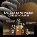 Кабел за данни Lisen L114 (YL0125030001) - за CarPlay, USB към Type-C, 3A, 480Mbps, алуминий, силикон, оплетан, 1m - Сив