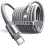 Кабел за данни Lisen L115 (YL0126010031) - Type-C към Type-C, бързо зареждане, 100W, 480Mbps, алуминиева сплав, силикон, 3m - Сив