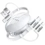 Кабел за данни Lisen (YL0123030001) - Type-C, адаптер USB към Type-C, адаптер Lightning, ABS, 60W, 1m - Бял