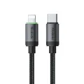 Кабел за данни Mcdodo (CA-4820) - USB-C към Lightning, найлонова оплетка, алуминиева сплав, 36W, 1m - Черен
